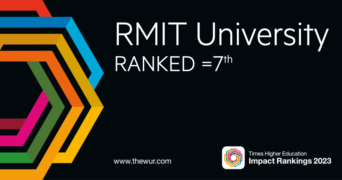 RMIT University ranked 7th Times Higher Education Impact Rankings 2023