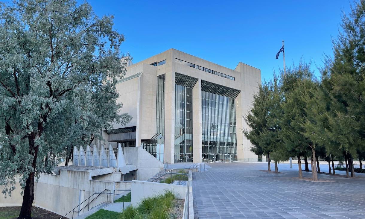 exterior of australian high court building in canberra