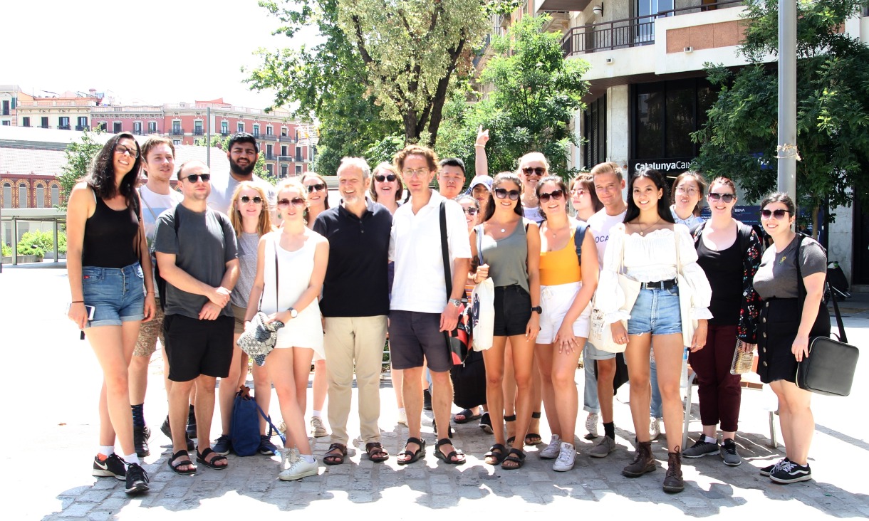 RMIT students on a tour of the Sant Antoni superblock with Salvador Rueda, Director of the Urban Ecology Agency of Barcelona