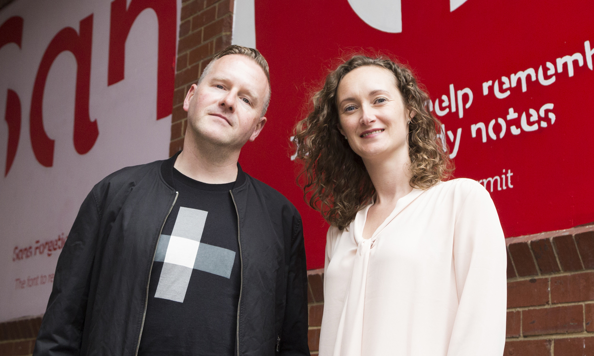 Two of the team who worked to develop, design and test  Sans Forgetica, RMIT’s Stephen Banham and Dr Janneke Blijlevens. 