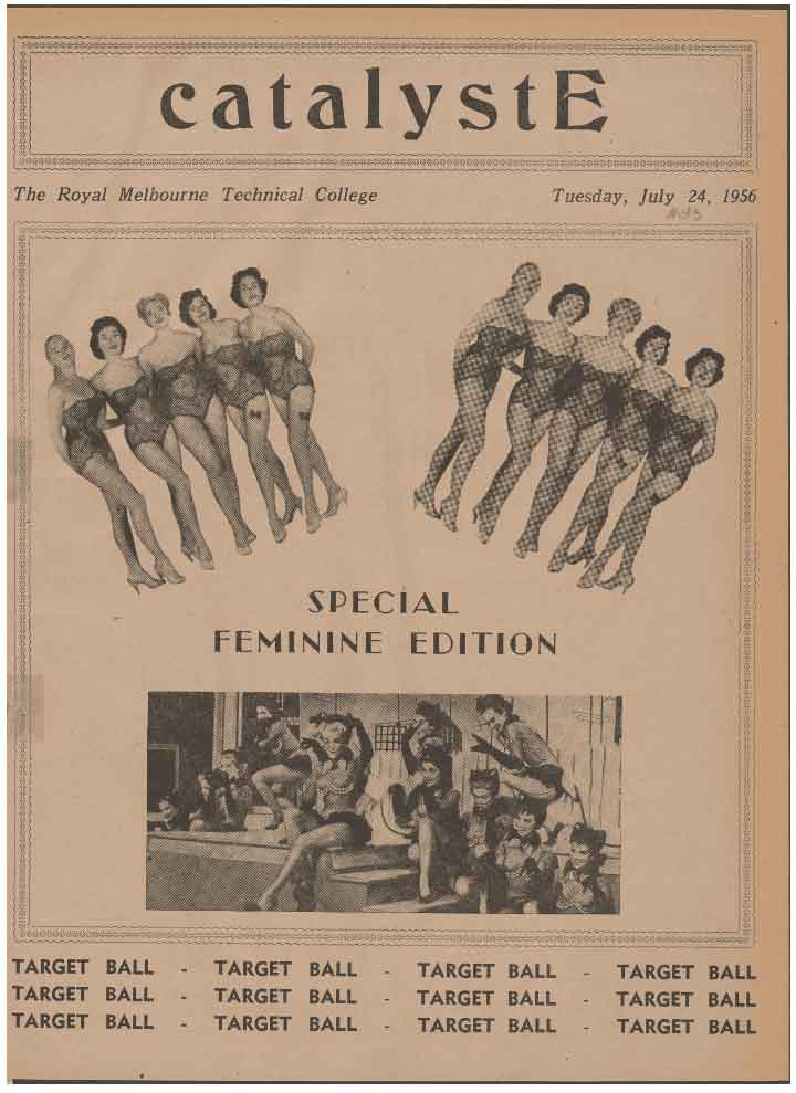 Catalyst. 24 July 1956, Volume 11, Issue 13, CatalystE: Special feminine edition.