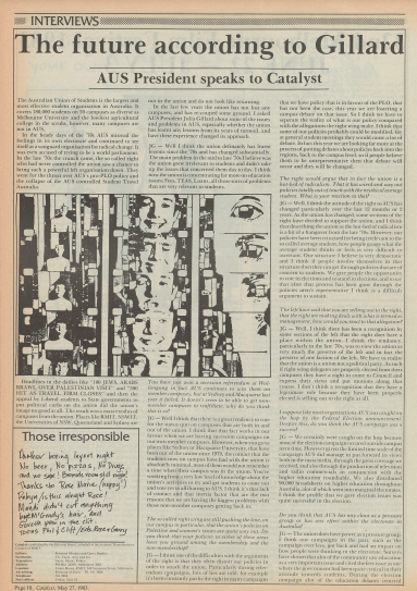 Catalyst. 27 May 1983, Volume 39, Issue 9.
