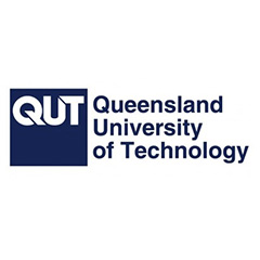 Queensland University of Technology (QUT) logo.