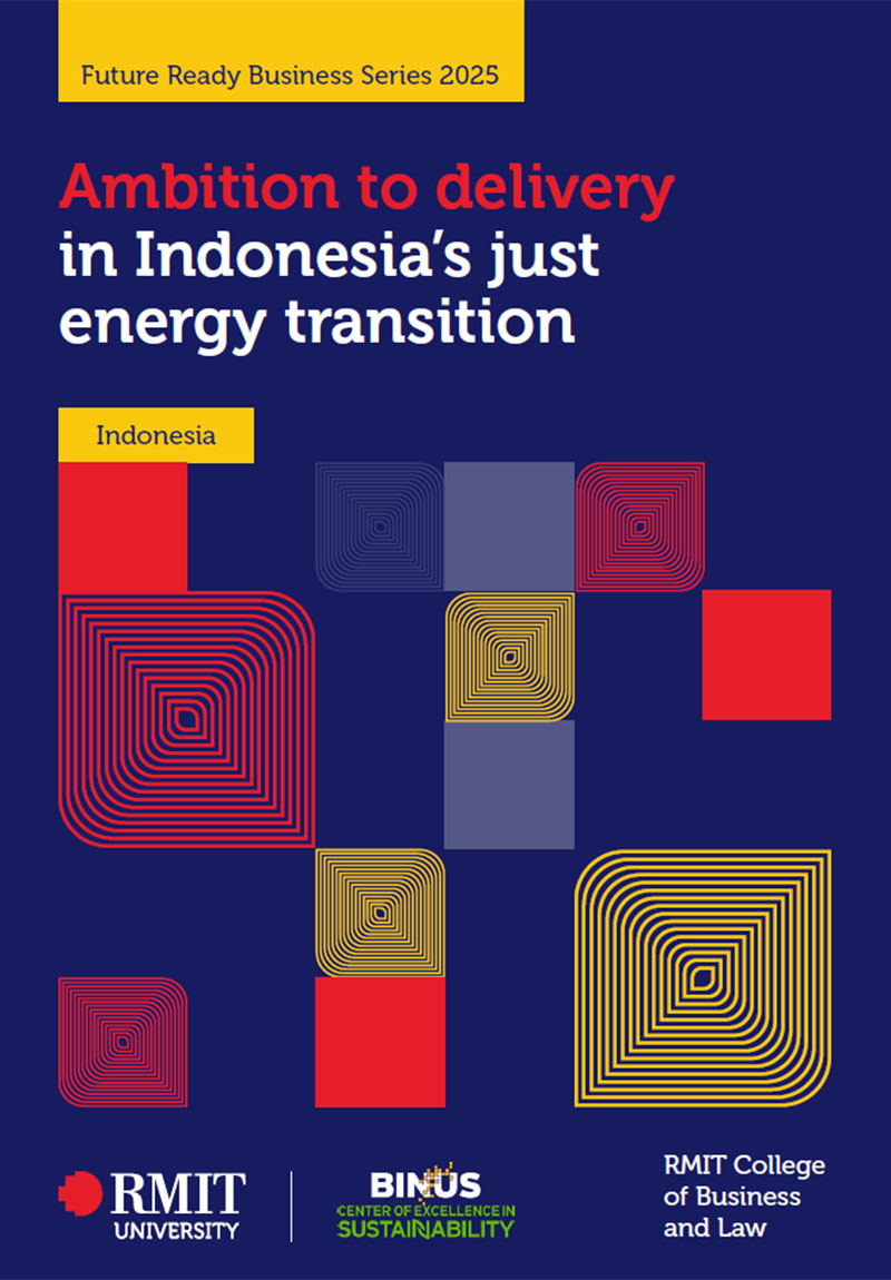Cover page of Ambition to delivery in Indonesia’s just energy transition.