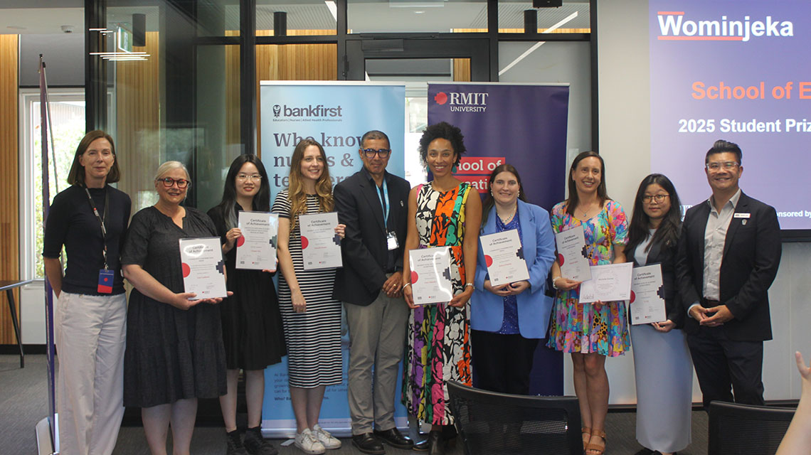 Group photo of all the 2025 prize winners.