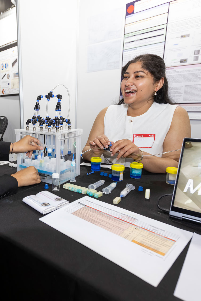 Student exhibiting at EnGenius 2019.