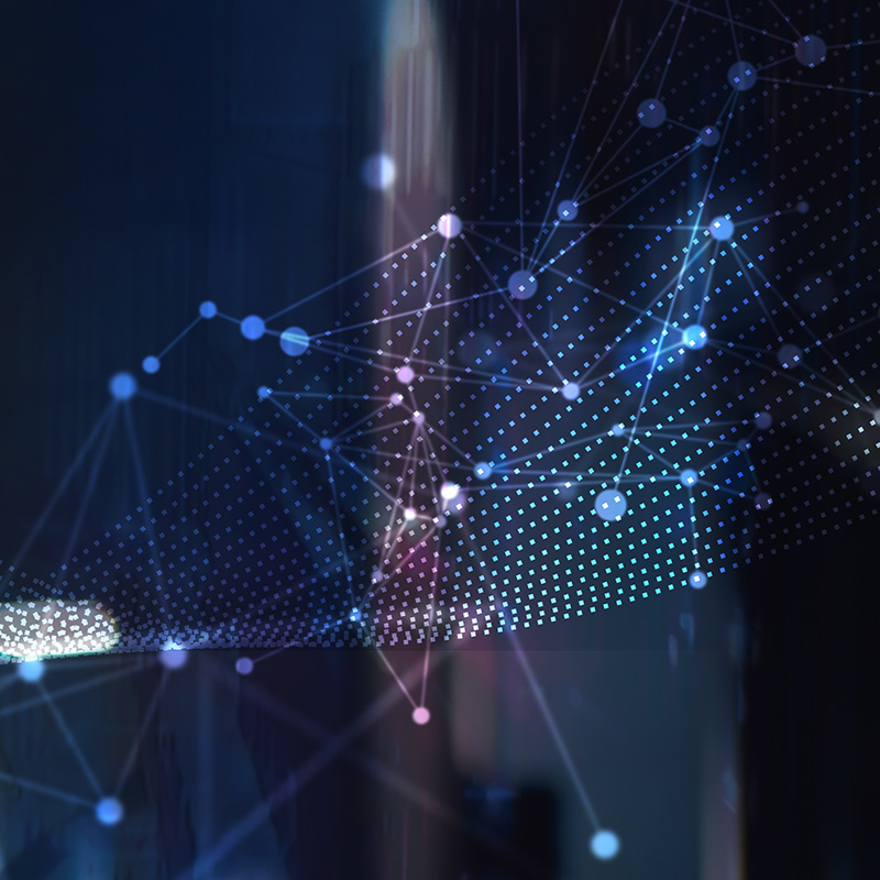 A digital network overlay, representing technology and connectivity.