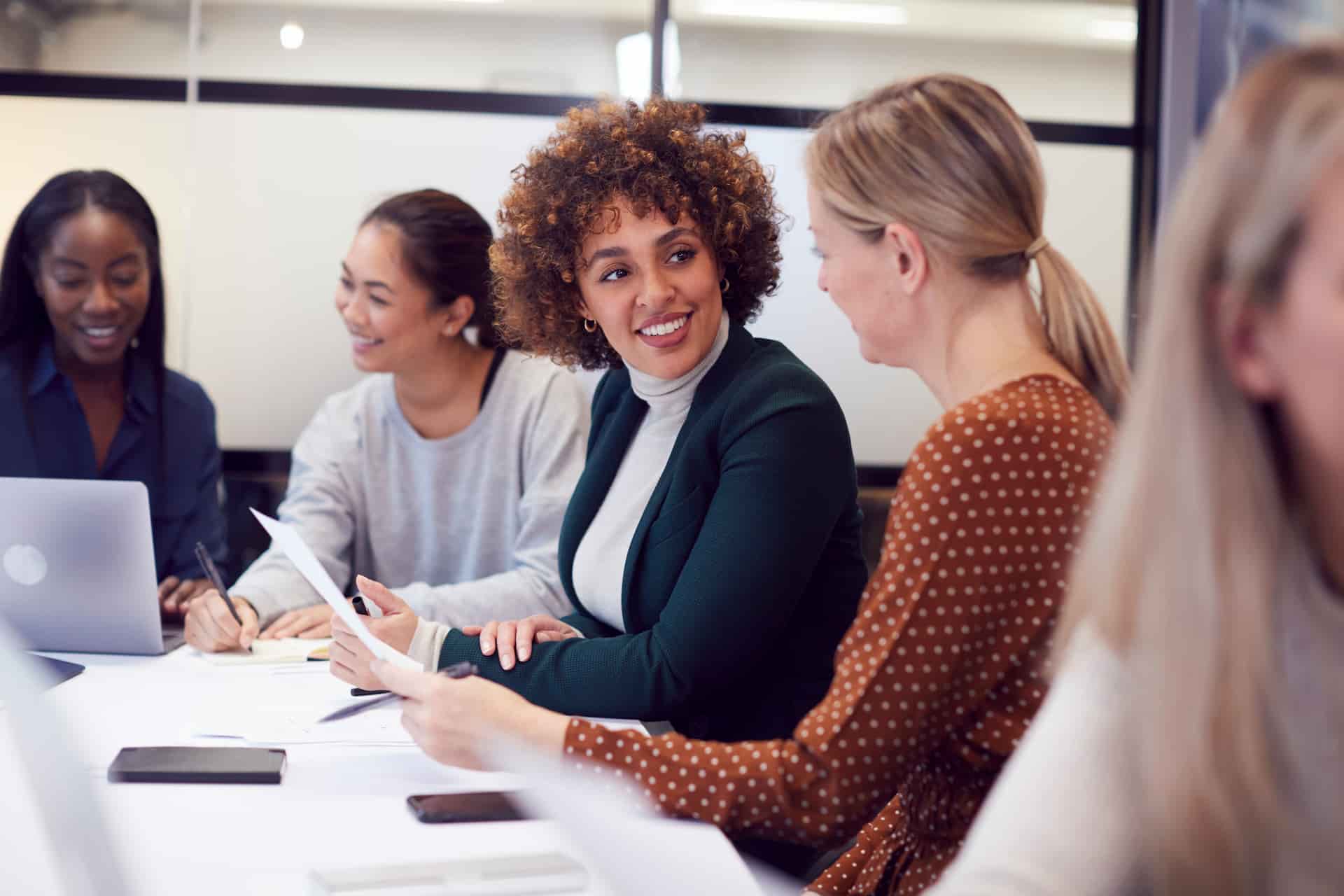 Group of women in a business meeting
