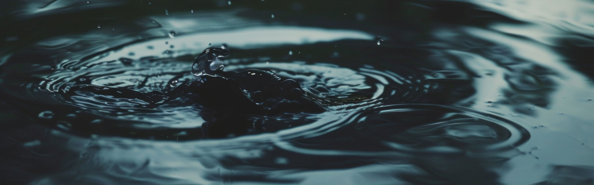 Water Ripple in Mysterious Darkness