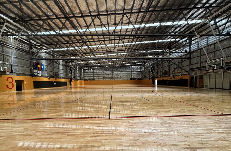 Resurfaced sports centre courts