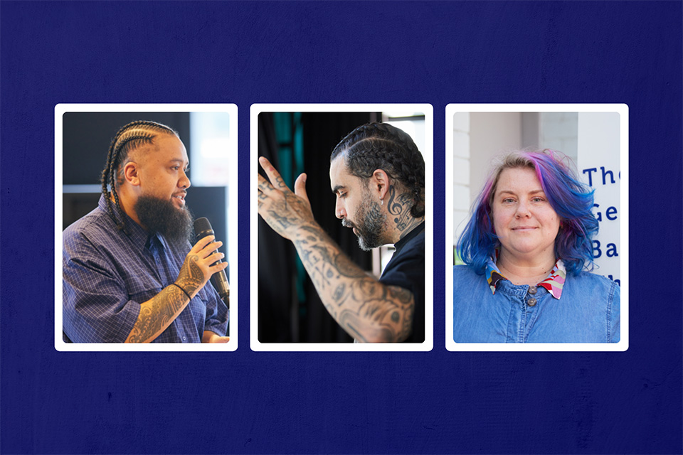 L-R: Matt Brown, Nasir Sobhani, Shelley Hewson-Munro