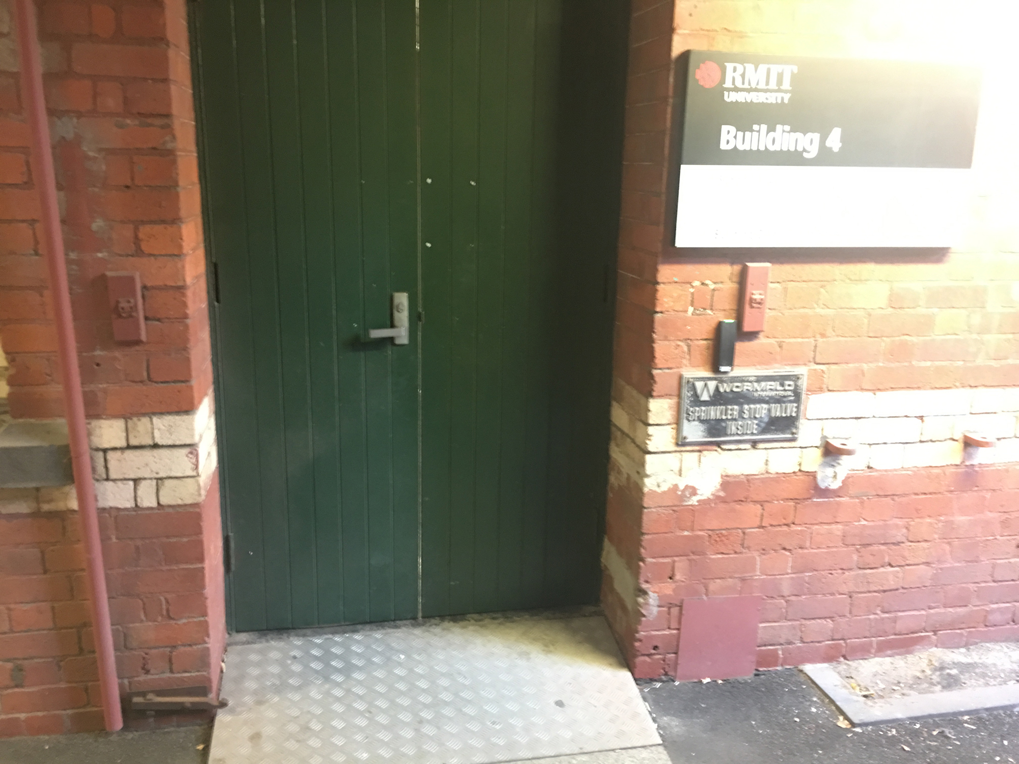 The door to Building 4