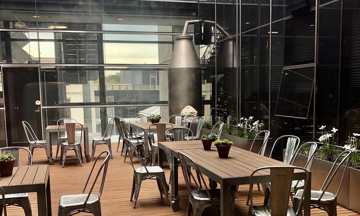 Building 9 milk bottle water tank