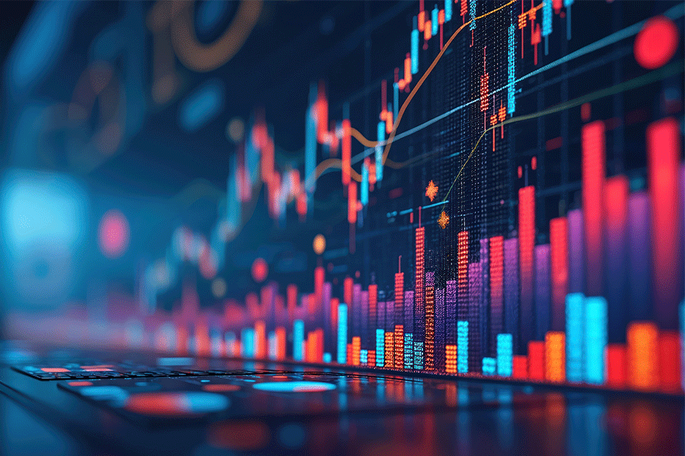 Digital screen with data analysis models