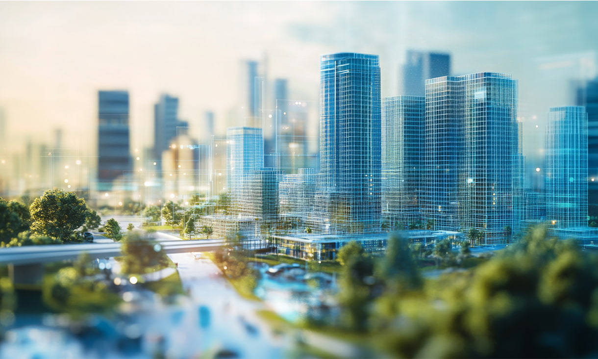 landscape of skyscrapers