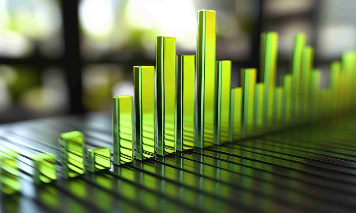 green bar graph comparison 