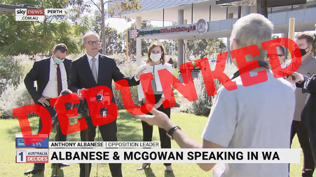 Anthony Albanese debunk pic