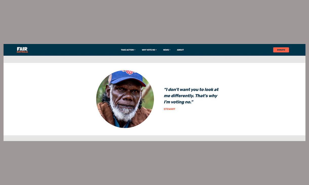 Stewart Lingiari with blue cap and brown jacket on Warren Mundine's Facebook post with quote