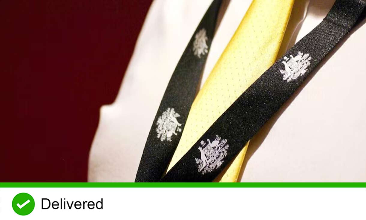 Australian government lanyard worn