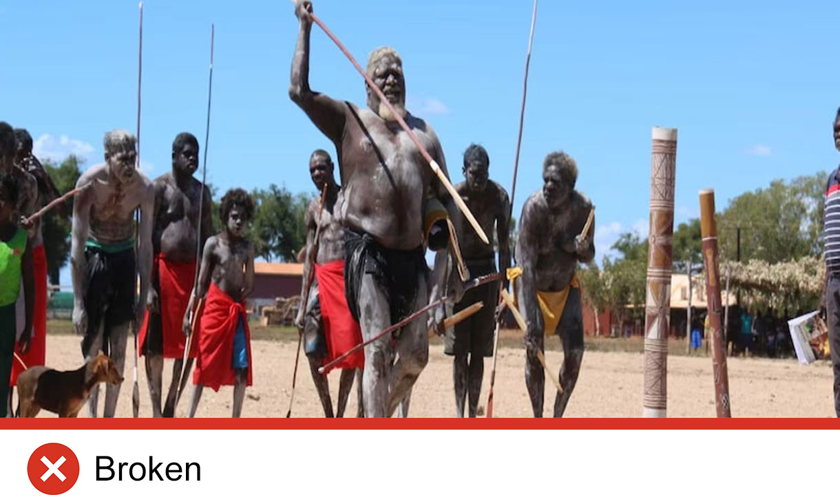 Indigenous people in traditional wear