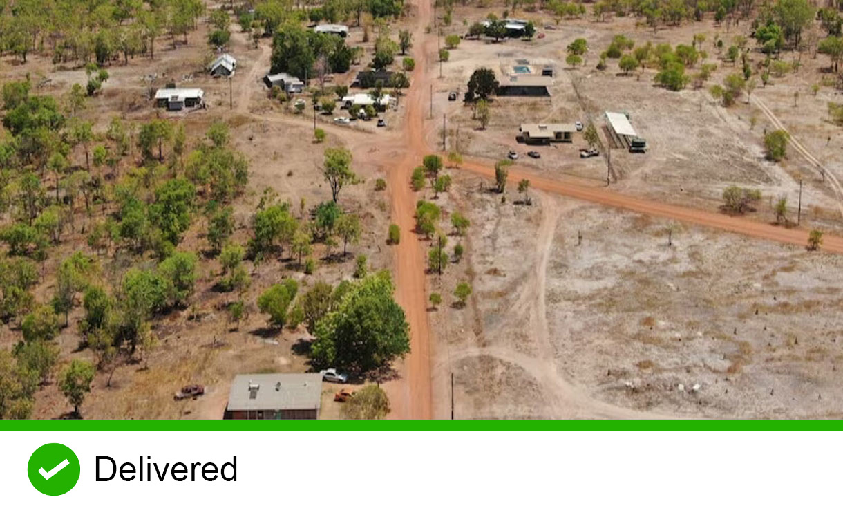 Aerial view of Australian outback
