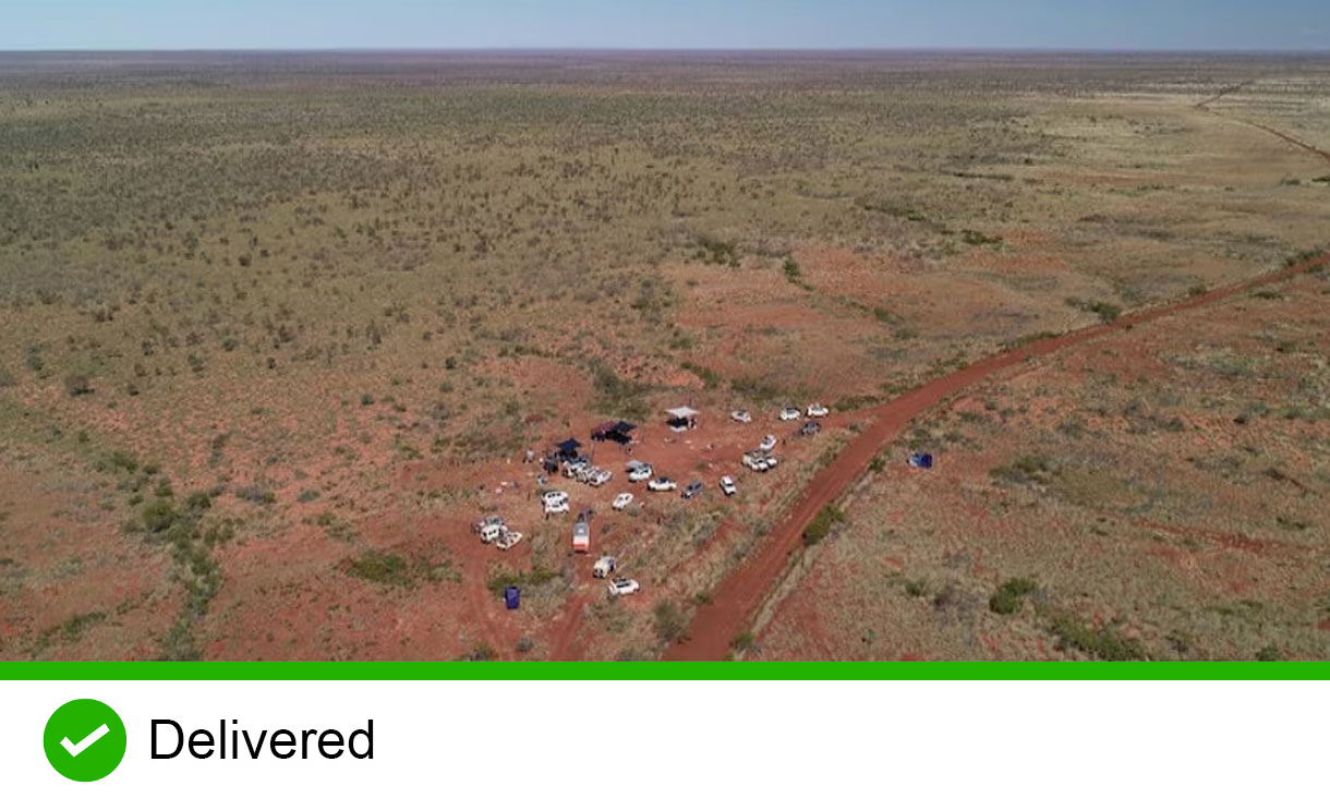 Aerial view of Australian outback