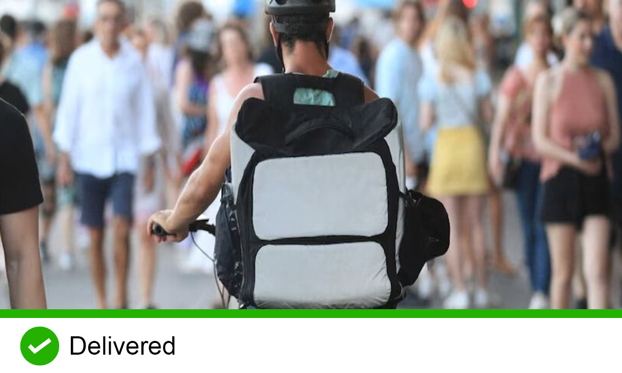 Back of bike deliverer