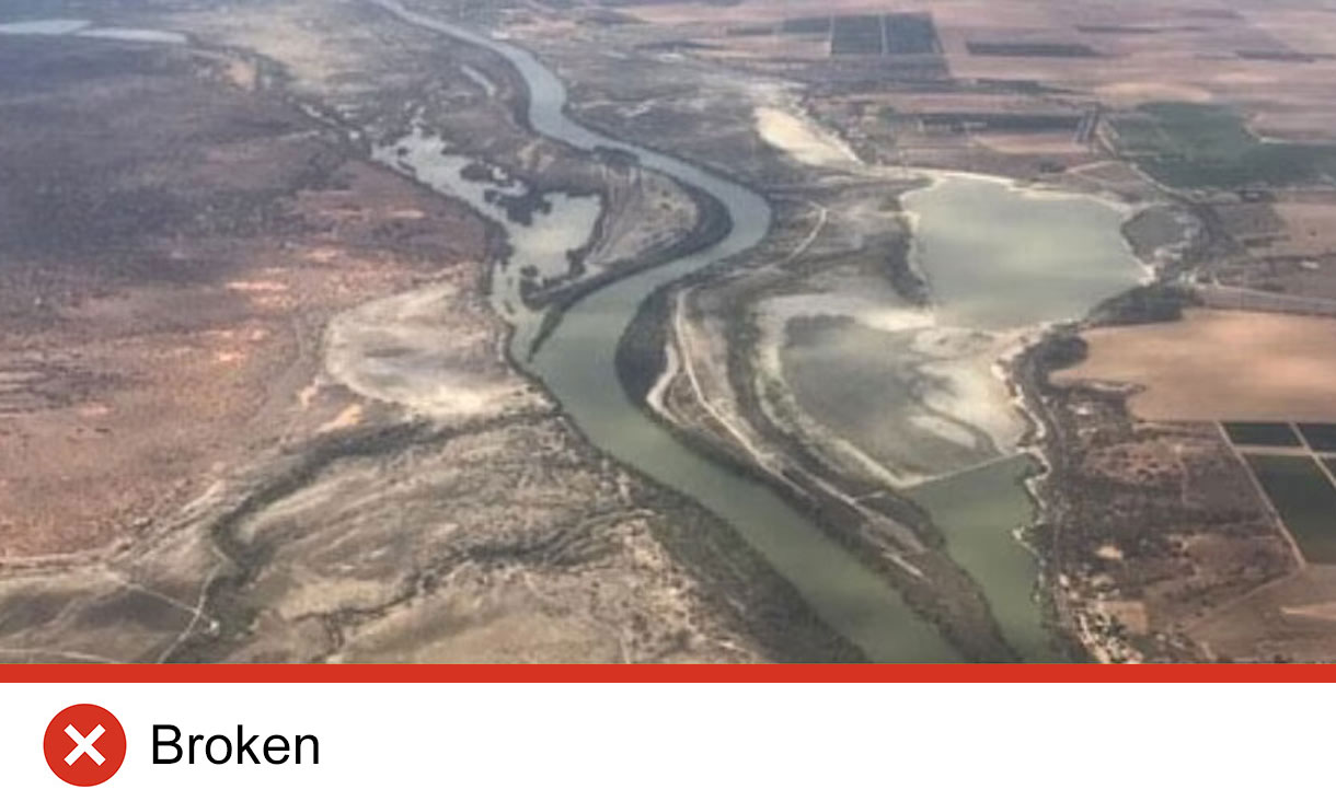 Bird eye view of river
