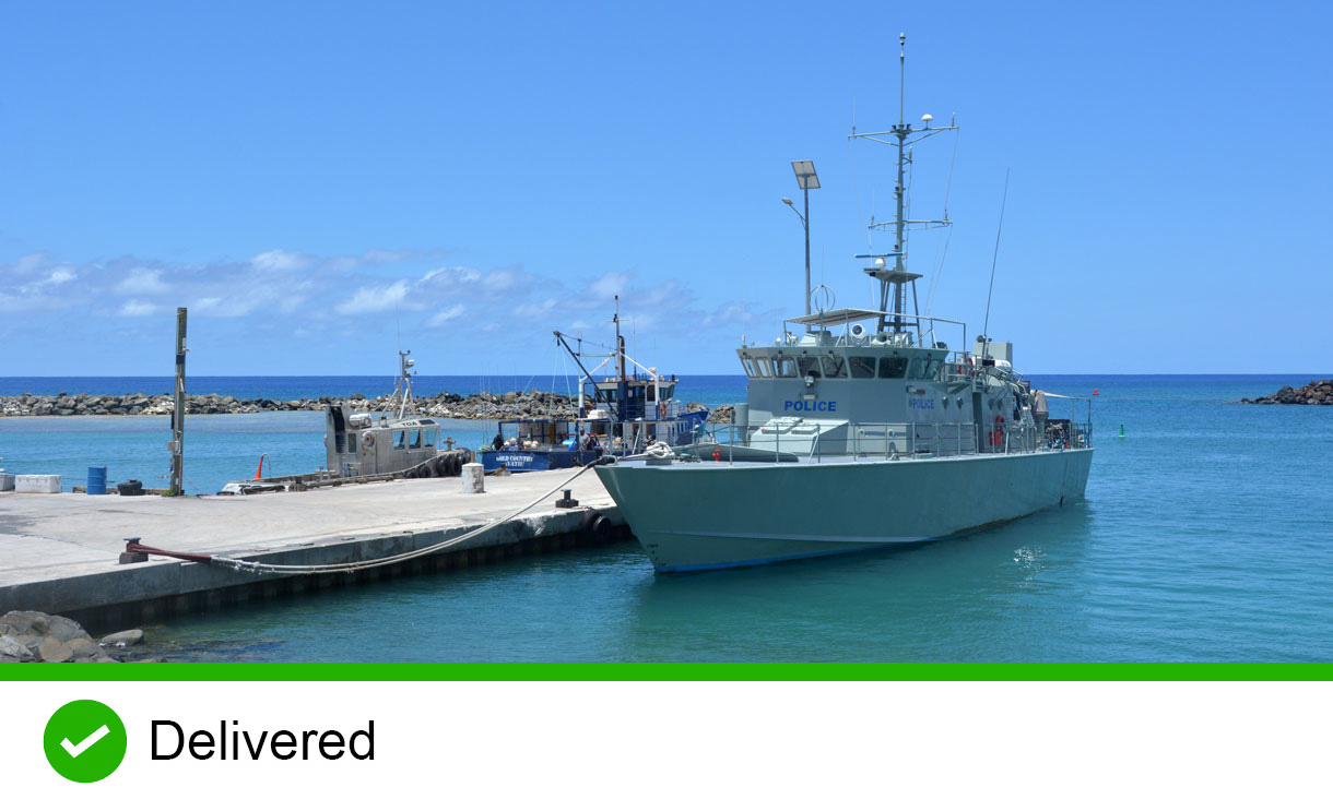 Te Kukupa patrol boat at Port of Avatiu Rarotonga Cook Islands