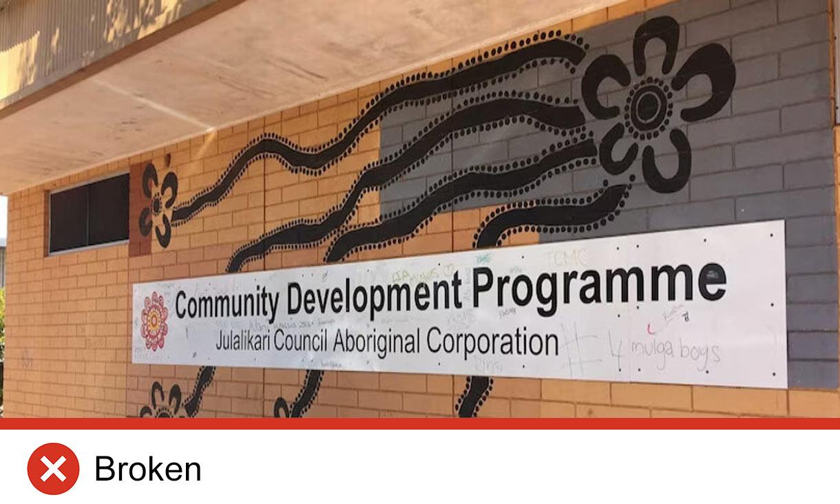 Community Development Programme Julalikari Council Aboriginal Corporation building