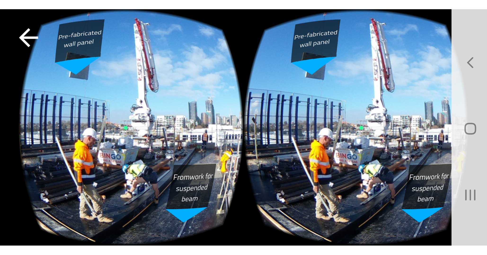 Learning construction process under immersive environment
