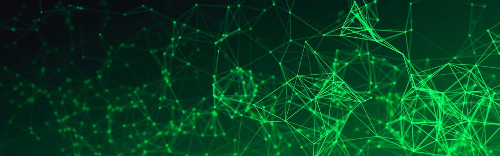 abstract neon green network of lines