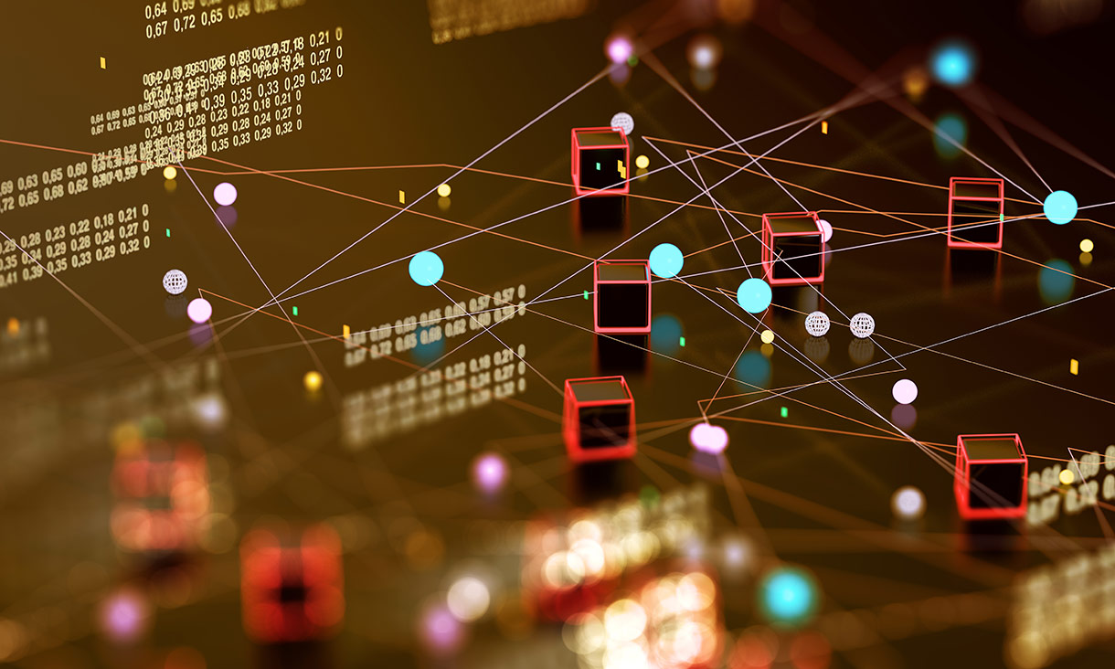 Technology and science background.Computer science engineering and block chain concept