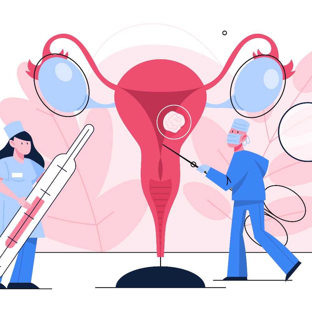 Cercival cancer vaccine concept illustration