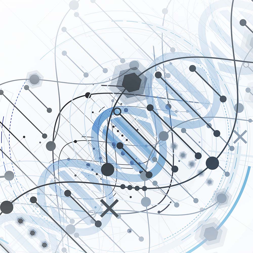 Abstract DNA technology. Science medical concept. Futuristic background