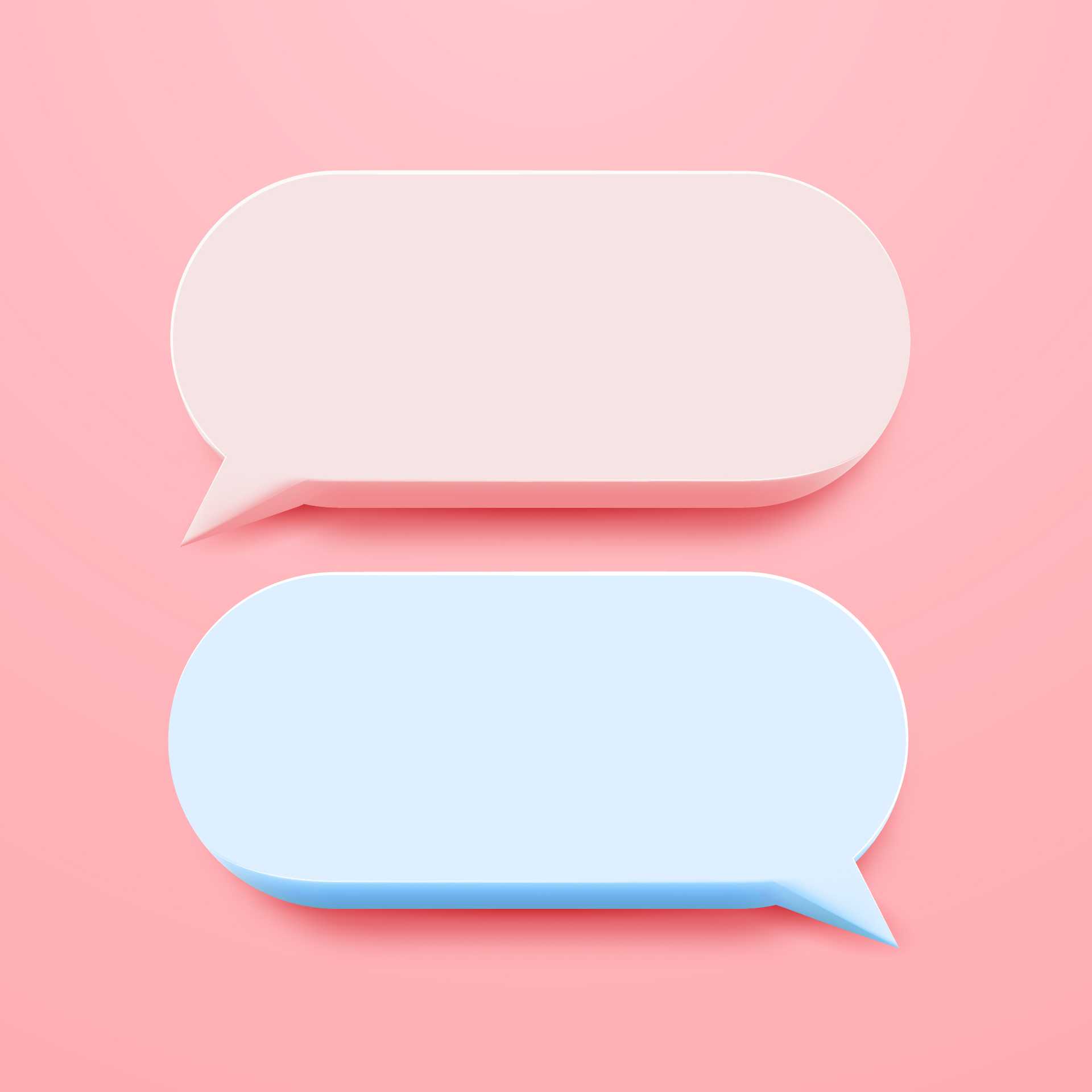 Two speech bubbles