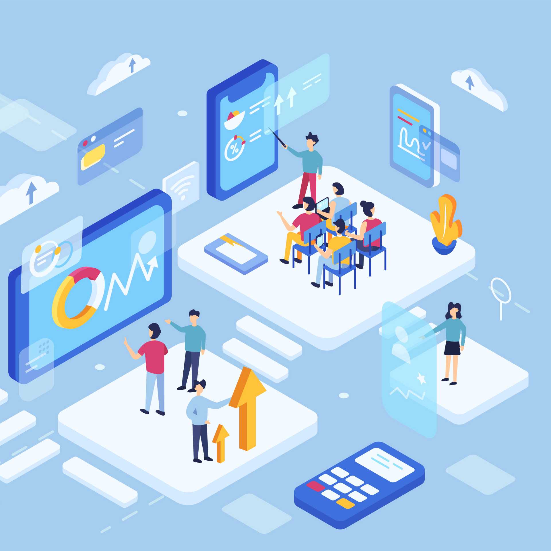 Digital classroom concept