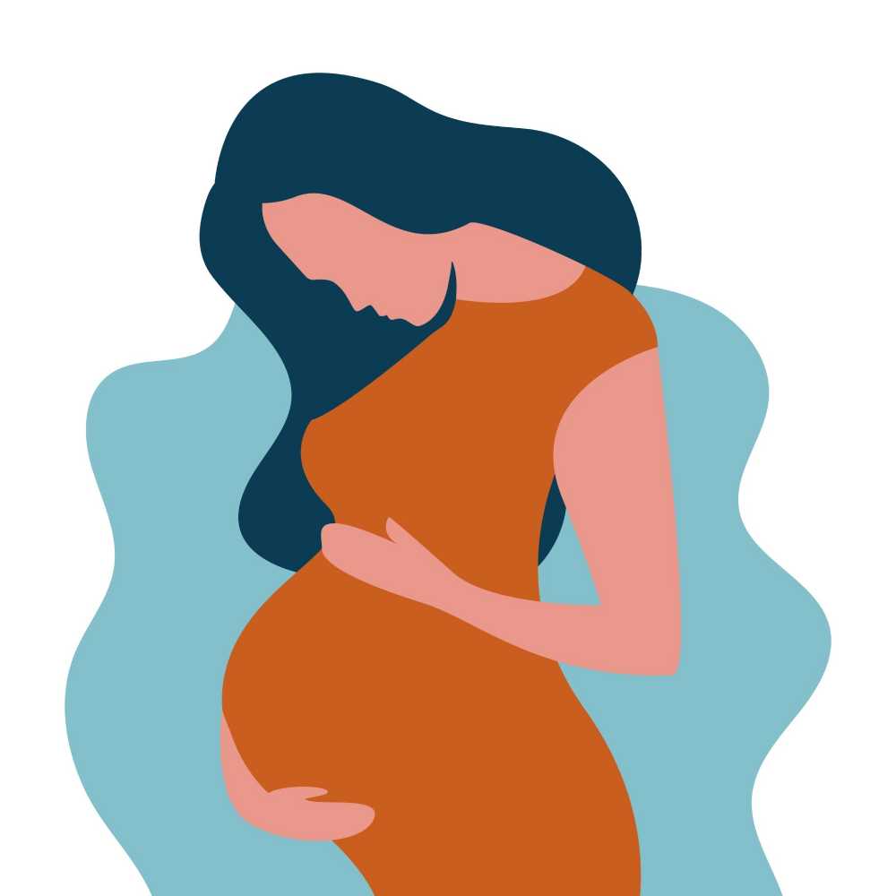 Pregnant woman illustration