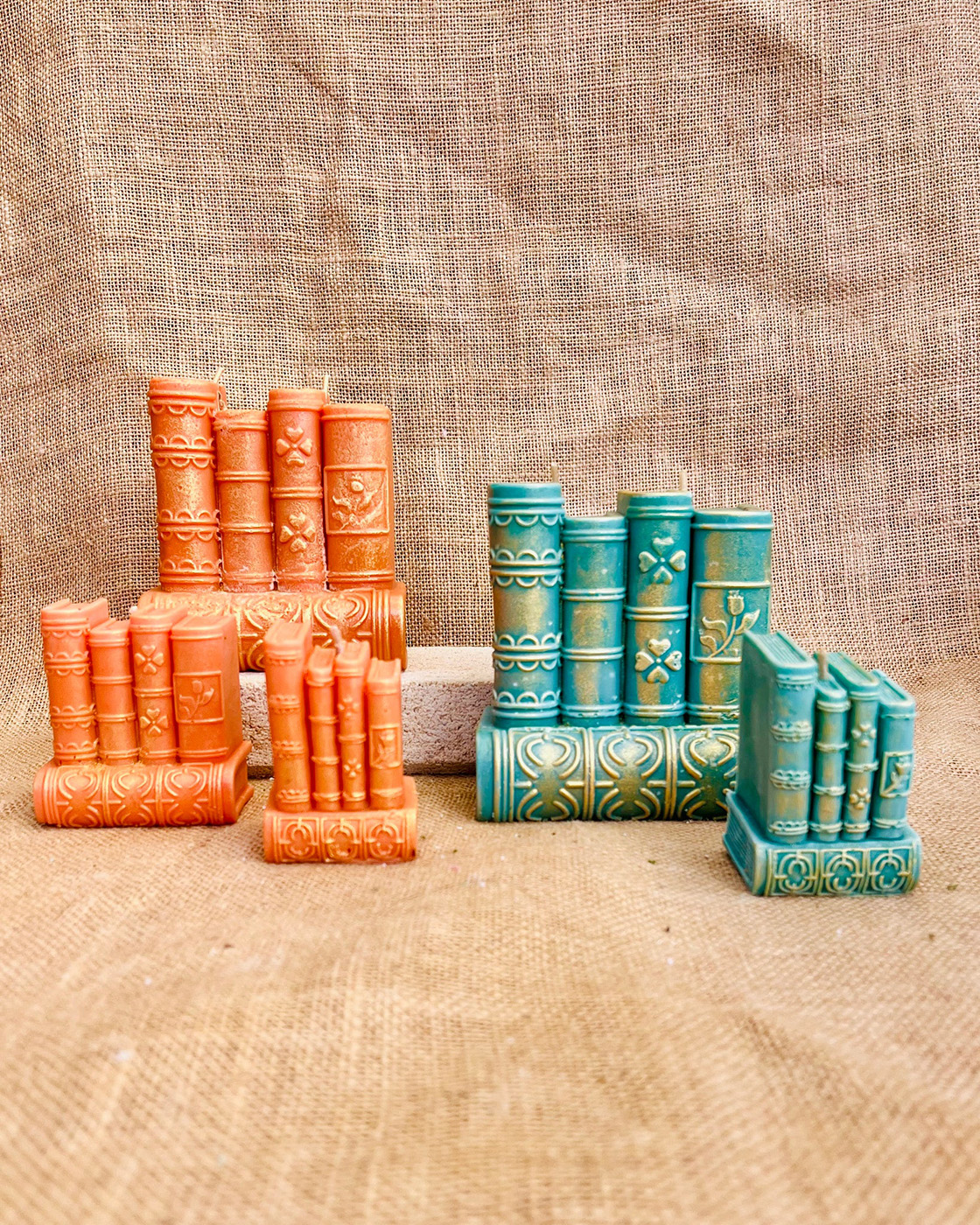 book nook candles from Kourage & Co.
