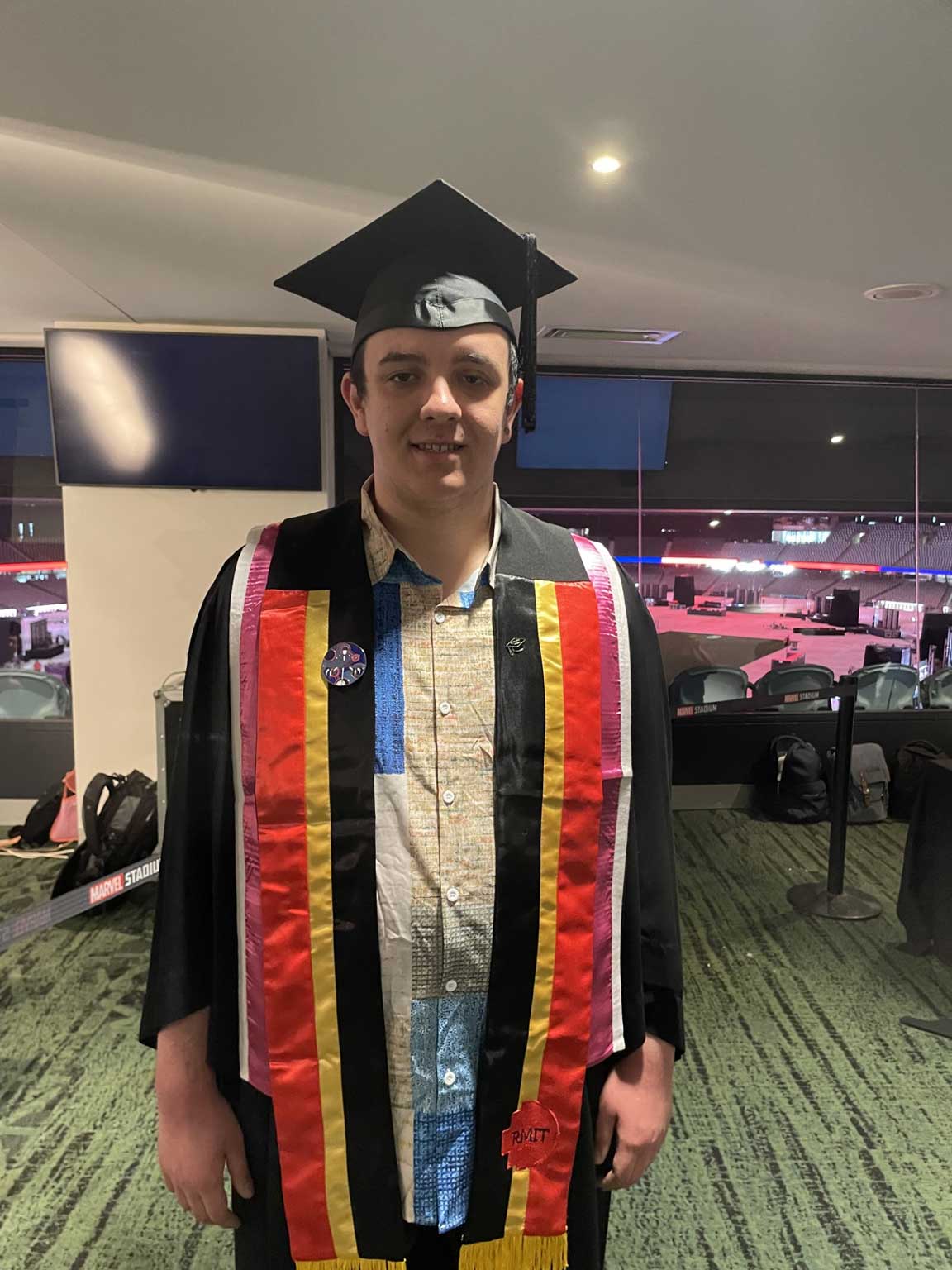Tobias at the RMIT Graduation ceremony in 2024