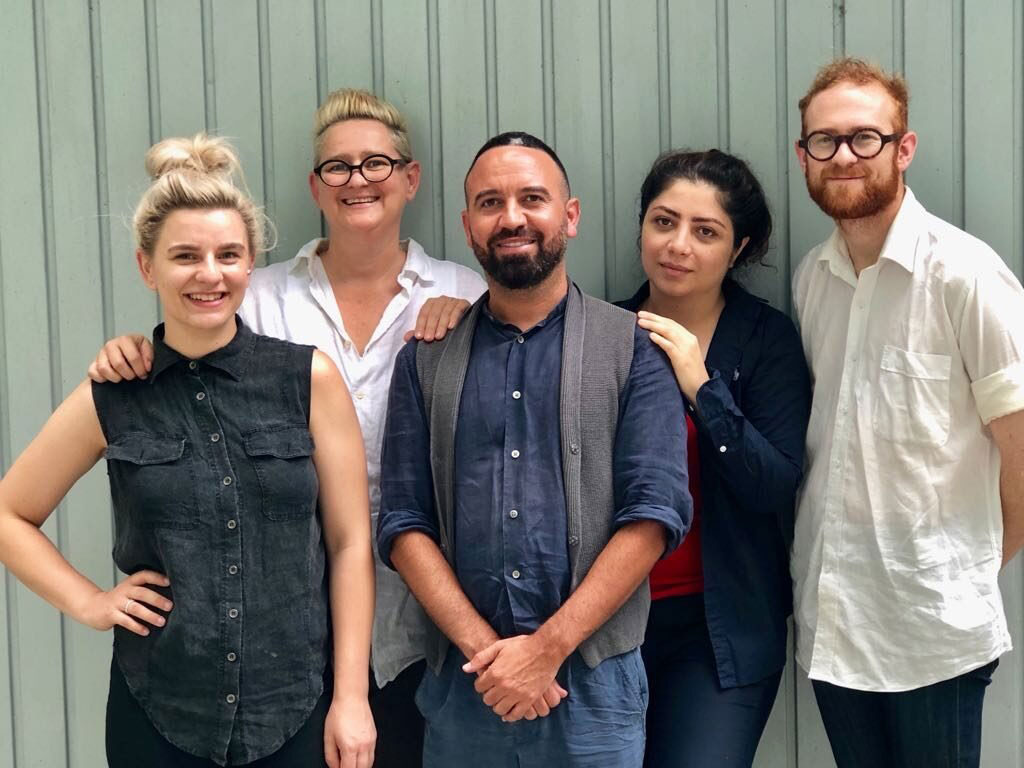 RMIT staff with Italian designer Antonio Aricò. 