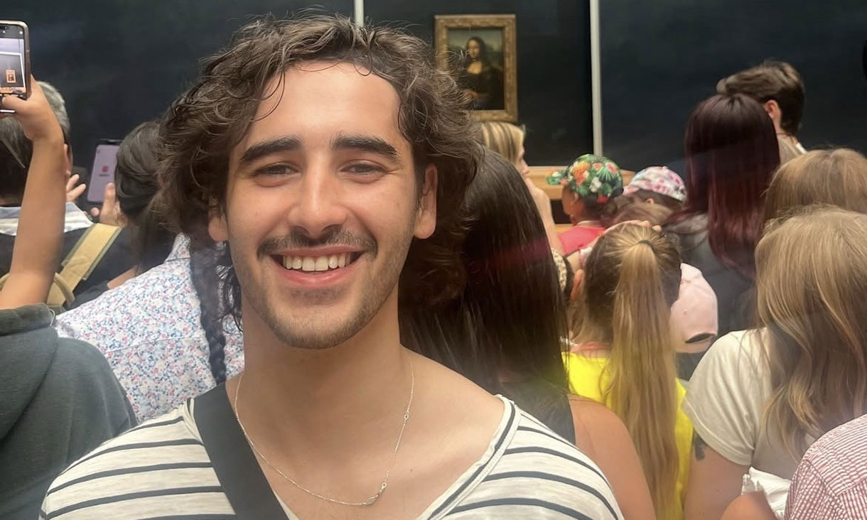 Romesh at the Louvre in Paris during mid-semester break.