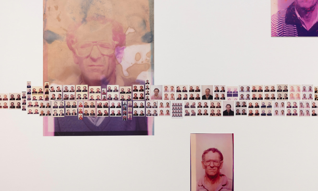 Large prints and facsimile photobooth strips, c. 1980-2000 in Auto-Photo: A Life in Portraits, RMIT Gallery, Melbourne, 2025.