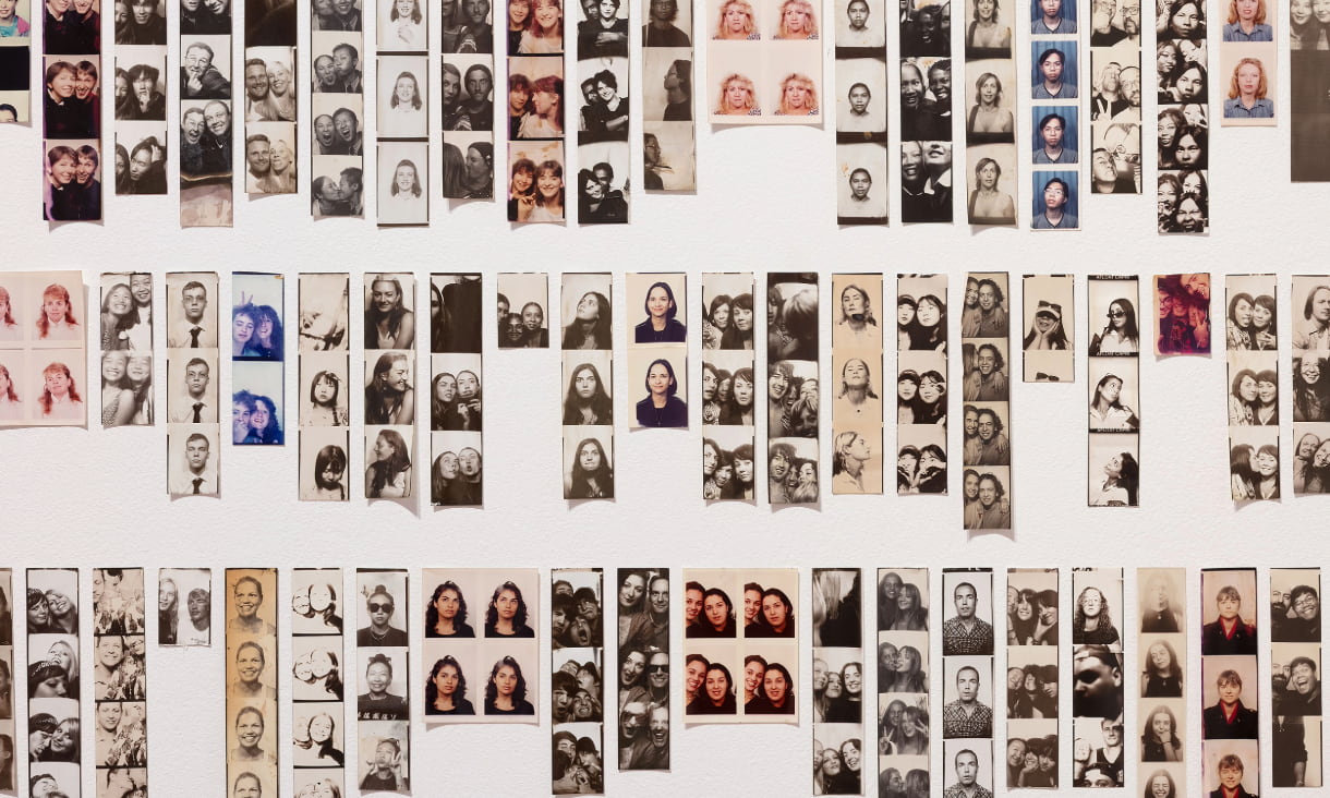 Found photobooth strips, c. 1972-2025 in Auto-Photo: A Life in Portraits, RMIT Gallery, Melbourne, 2025.