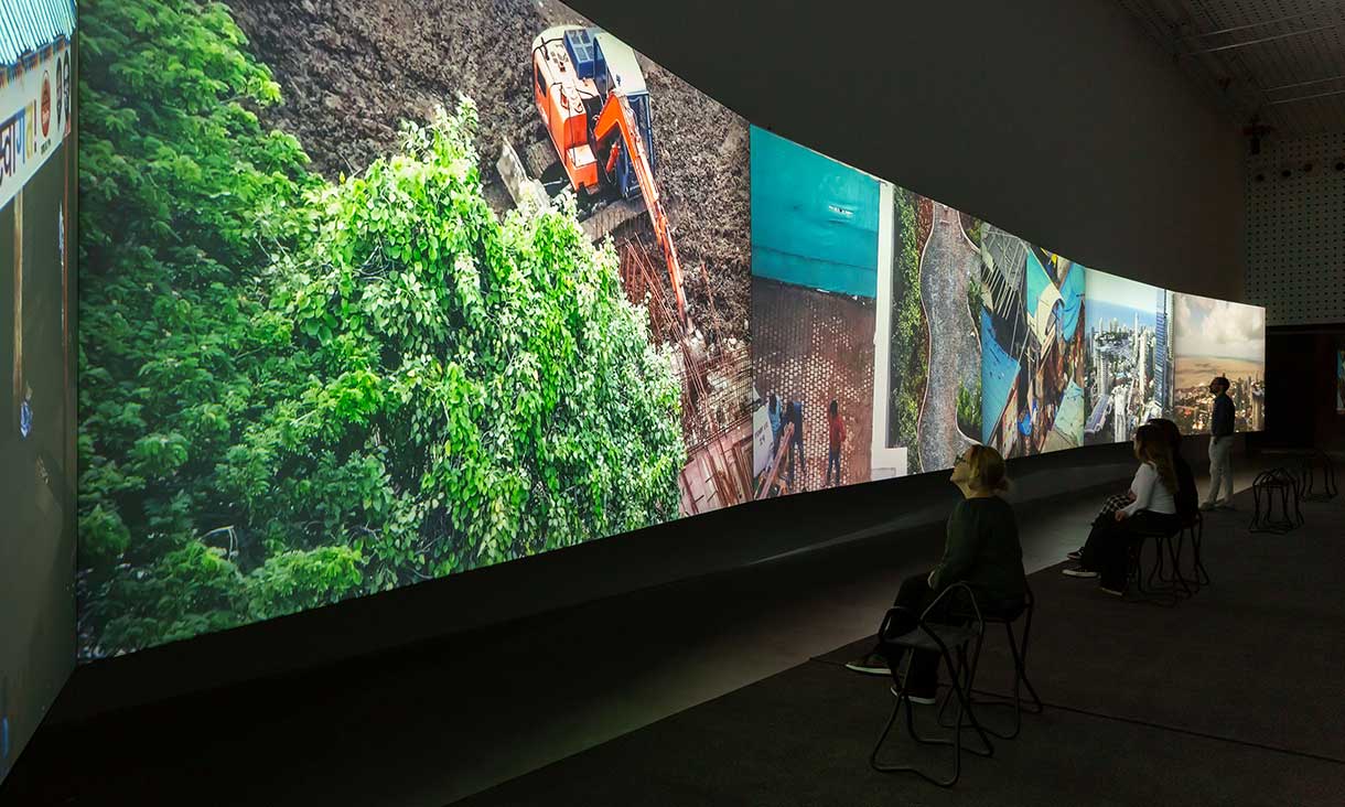 Installation view, Bombay Tilts Down, 2022. CAMP, To See is to Change, Design Hub Gallery, Melbourne, 2024.