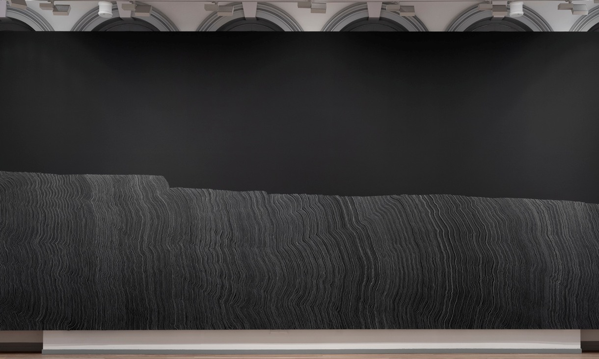 Sol LeWitt, Wall Drawing #123A, (detail) 2026, in The Concentric Influences of Sol LeWitt: Foundations, Pivots and Place, RMIT Gallery, Melbourne, 2026. Photo by Christian Capurro. 