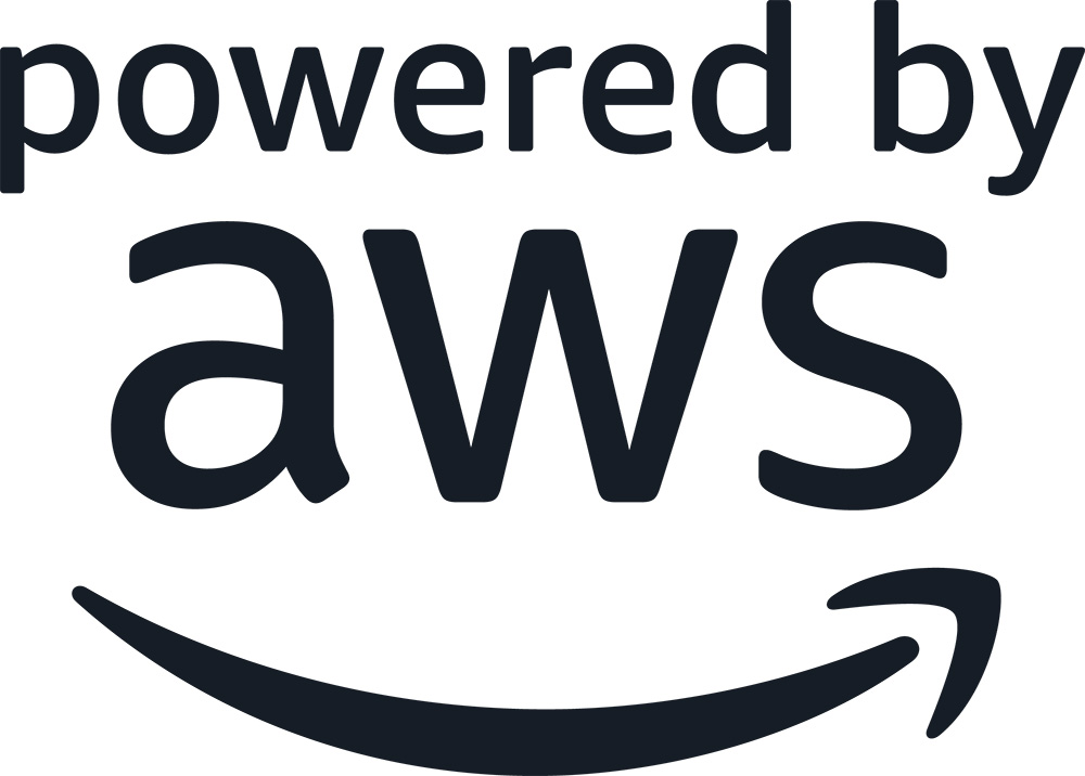 Powered by AWS logo.