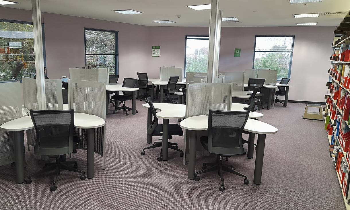 Brunswick Library open study space.