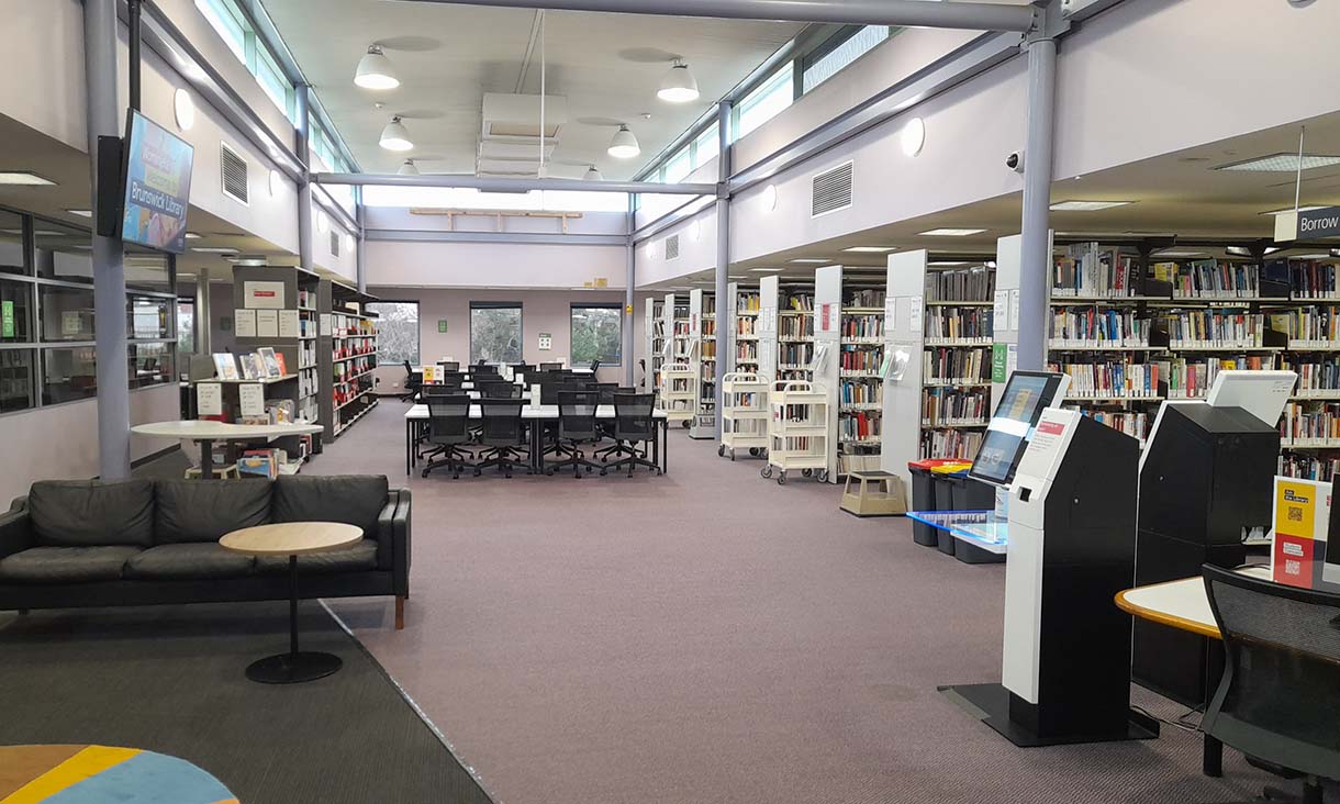 Brunswick Library open study space.