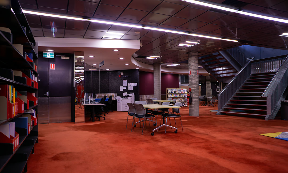 Bundoora Library interior.